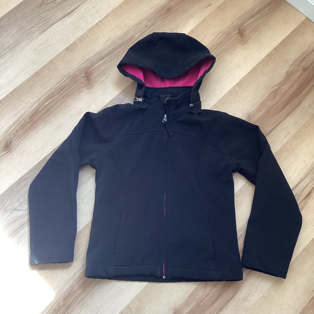 SO Black Pink Jacket | girls M 10/12 | fleece liner winter spring hood